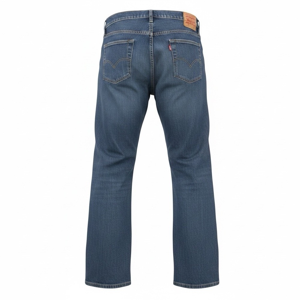 Levis 505 Regular Fit Jeans Mens 38x28 Blue Straight Leg Denim Classic Casual
